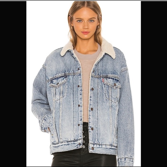 Levi’s Sherpa Lined Dad Trucker Denim Jacket